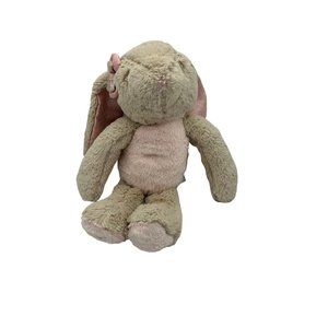 b. Boutique By Evergreen 10" Cuddly Rabbit‎ Metallic Pink Ears Beige No Blanket